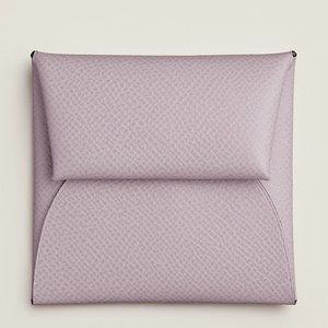 Hermes Bastia Change Purse In Epsom Calfskin Leather Mauve Pale